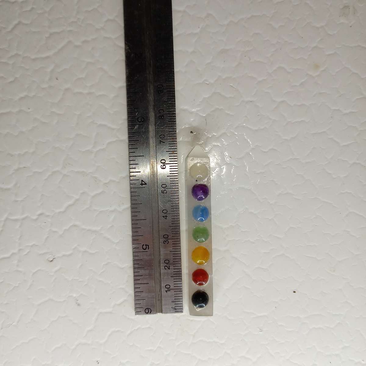 Selenite Wand with Chakra Beads 8pc set  Balance & Energy Alignment!