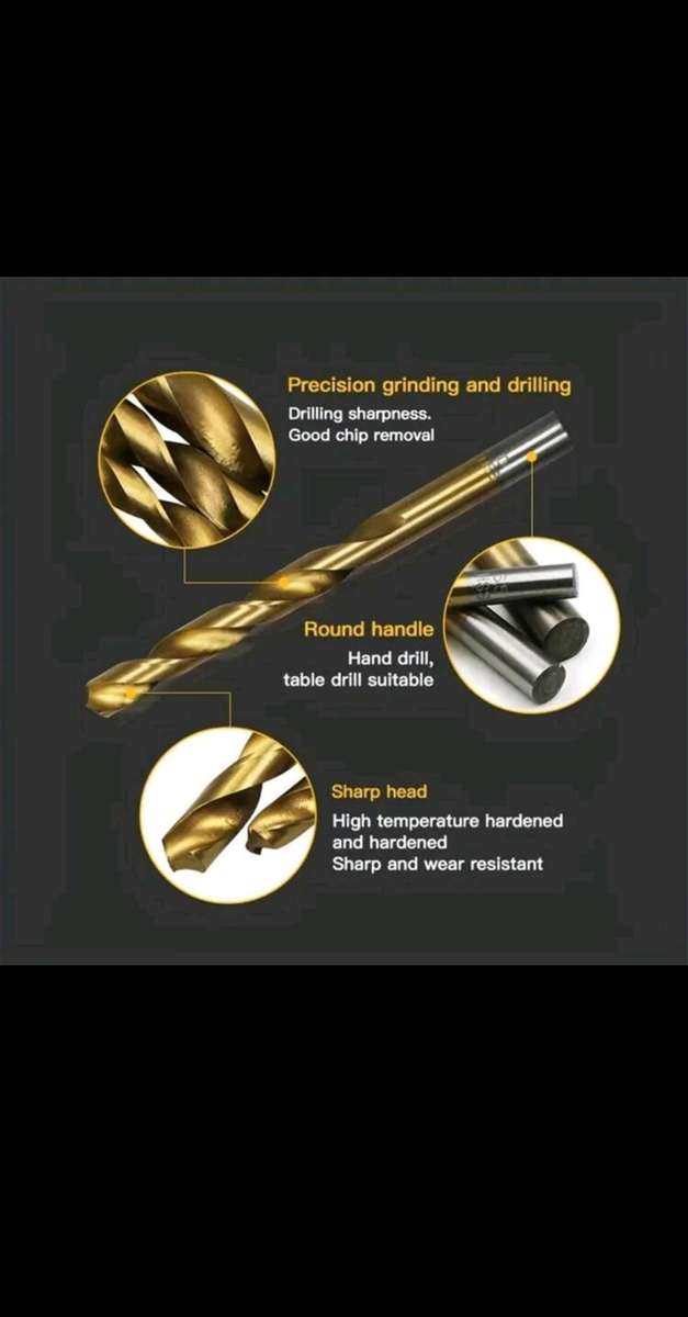 50pcs 1-3mm Titanium Coated Drill Bits