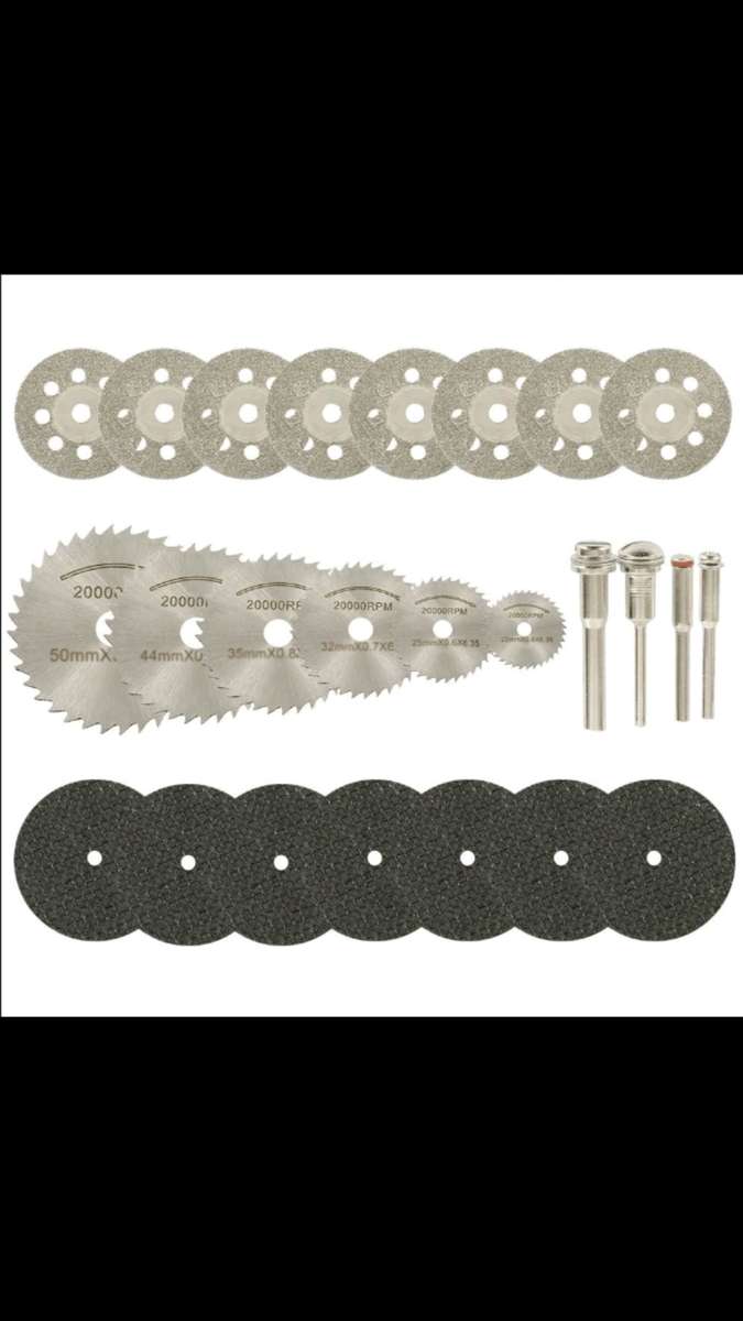 32pc Dremel Accessories incl. HSS wood saw wheel, Diamond Cutting, Resin steel cutting