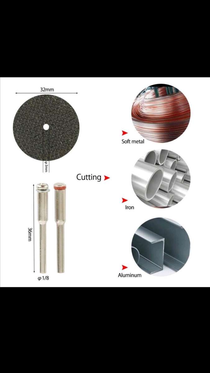32pc Dremel Accessories incl. HSS wood saw wheel, Diamond Cutting, Resin steel cutting