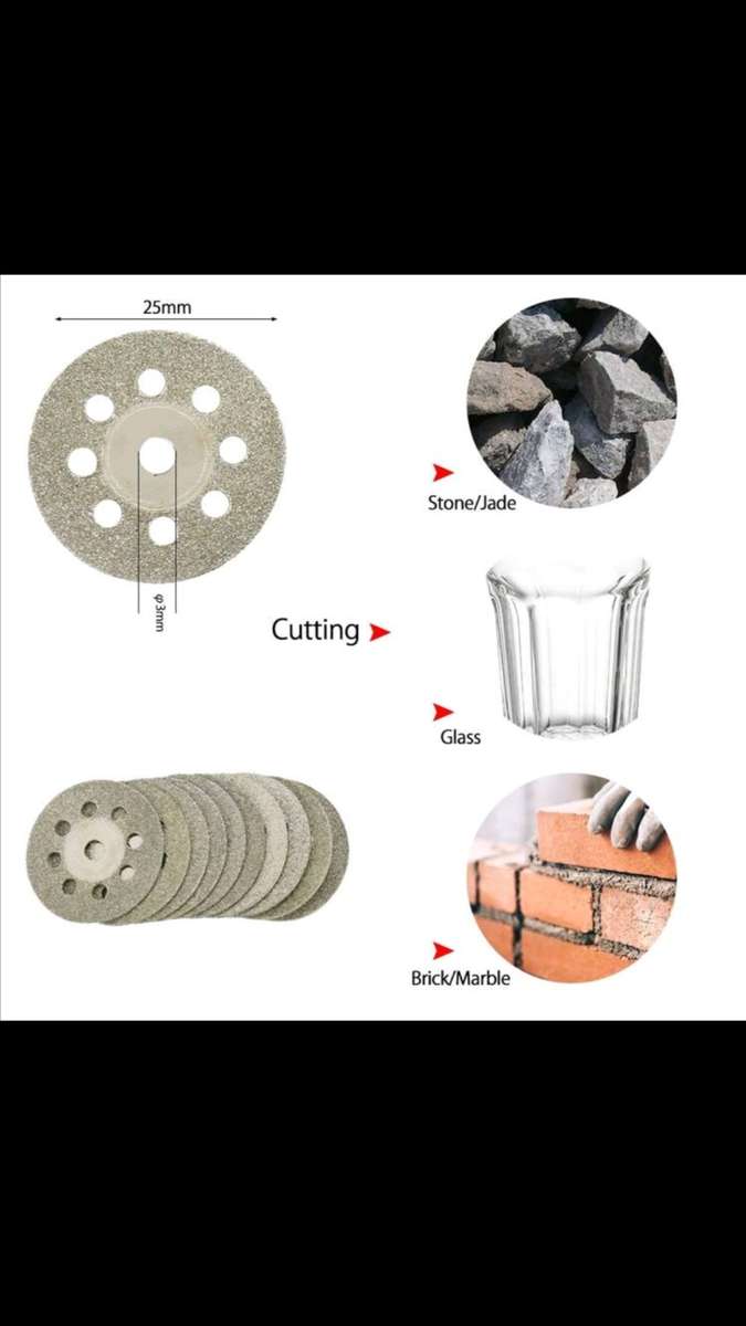 32pc Dremel Accessories incl. HSS wood saw wheel, Diamond Cutting, Resin steel cutting