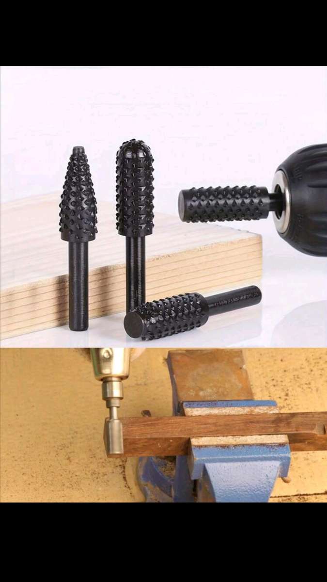 5pc Wood Rasp bit Woodworking carving, grinding shaping tool bit