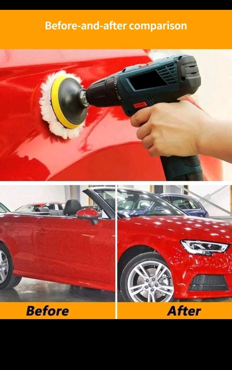 [SALE] 5pc 5" Wool Car Detailing Polishing Pad Set Car Buffing Tool