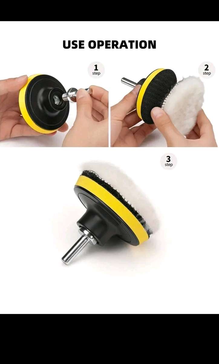 [SALE] 5pc 4" Wool Car Detailing Polishing Pad Set Car Buffing Tool