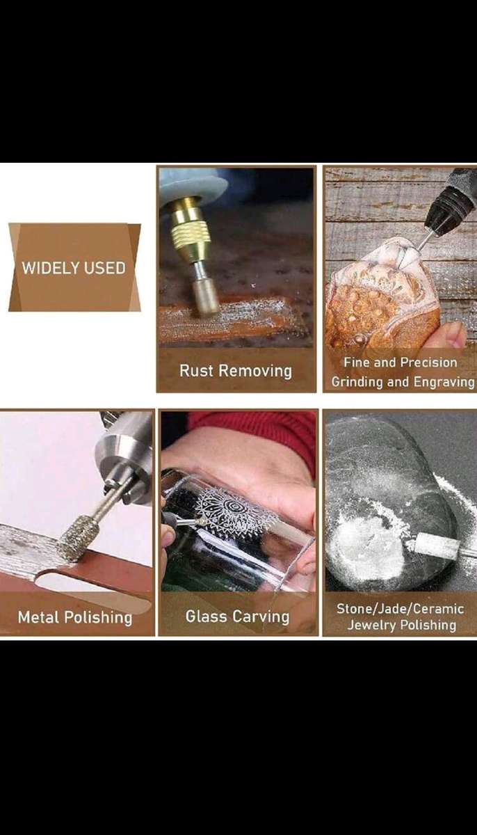 20pc Diamond burrs. DIY work on any surface. Drilling, carving, engraving, etching etc.