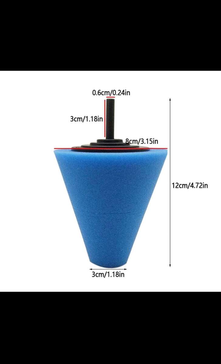 1pc Cone Car Wheel Polishing Sponge