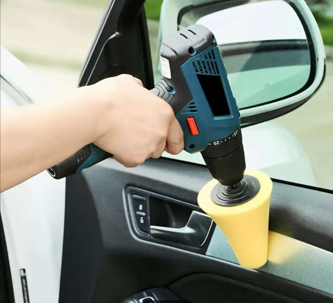 3pc Cone Shaped Polishing Sponge Set for Drill Machines