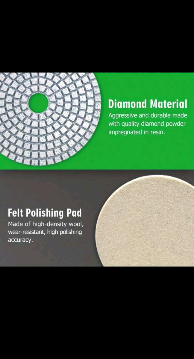 12pcs 4 Inch Diamond Polishing Pads Set Wet Dry Polishing Pad Kit 2*Felt pads, 50 to 6000.