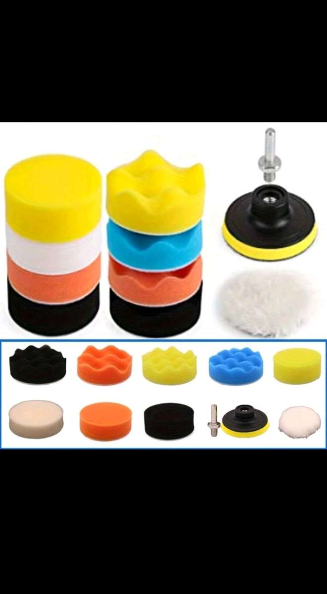  11pc Car Detailing Sponge & Wool Pad Kit  Buff, Polish & Shine