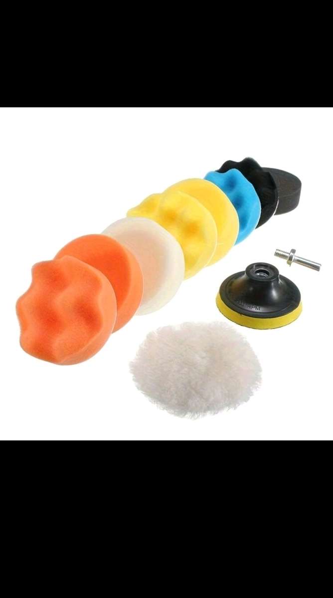  11pc Car Detailing Sponge & Wool Pad Kit  Buff, Polish & Shine