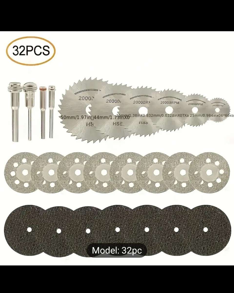 32pcs Mini Rotary Tool Kit  Precision Cutting for Multiple Materials!