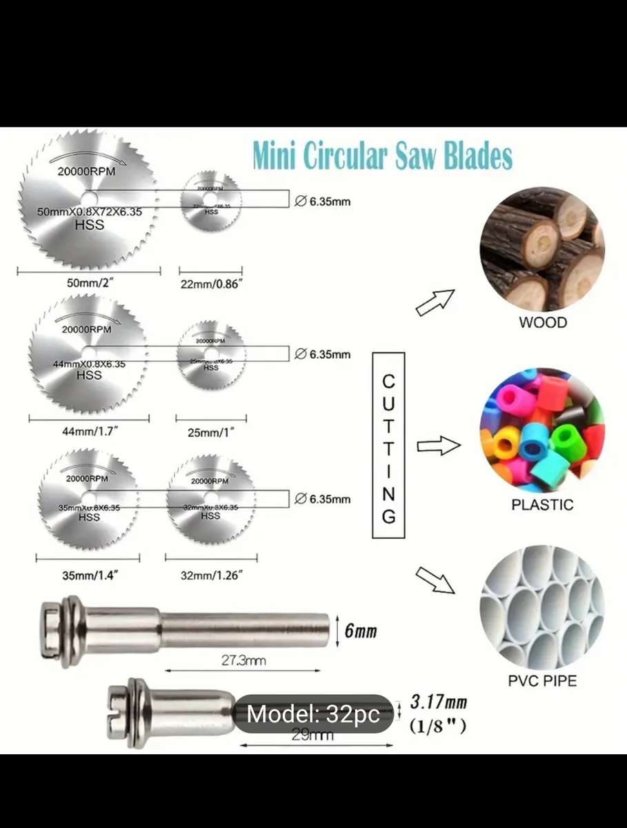32pcs Mini Rotary Tool Kit  Precision Cutting for Multiple Materials!