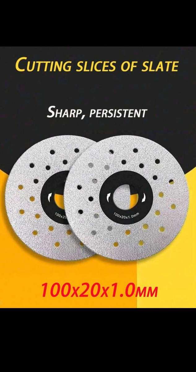 4-Inch Stone Ceramic Perforated Wide Rock Slab Cutter Knife, 100mm Slate Flat Grinder Cutting Blade