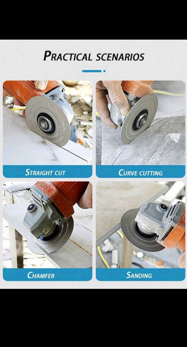 4-Inch Stone Ceramic Perforated Wide Rock Slab Cutter Knife, 100mm Slate Flat Grinder Cutting Blade