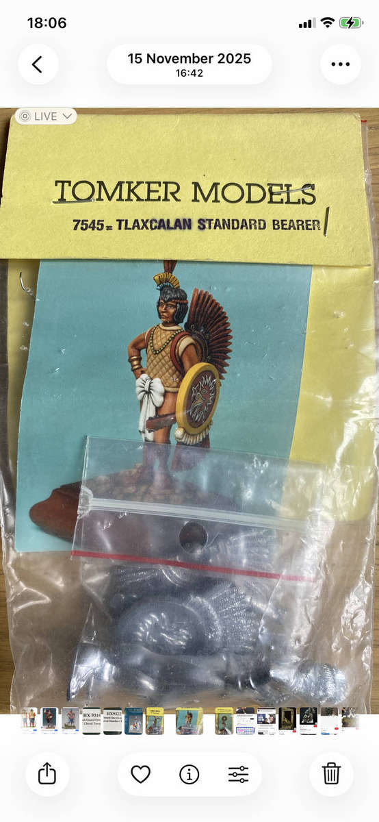 Metal Military Figures - Aztec 3 Figures 54mm