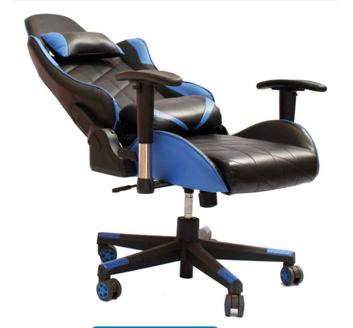 High-Back Adjustable Gaming Chair (Blue)