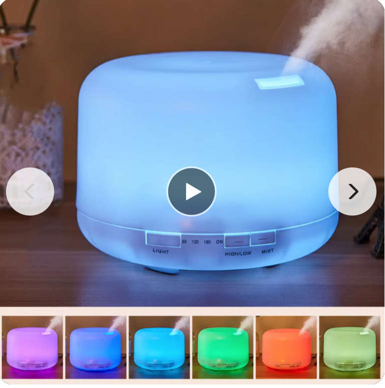 300ML Air Humidifier Essential Oil Diffuser Aroma Diffuser With Colorful Night Lights USB Humidifier