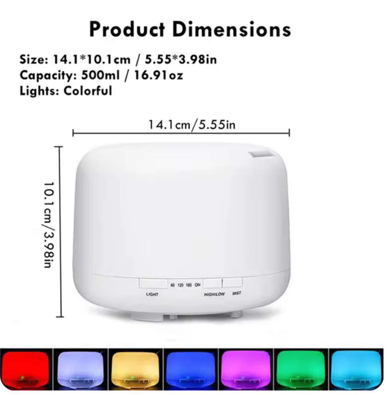 300ML Air Humidifier Essential Oil Diffuser Aroma Diffuser With Colorful Night Lights USB Humidifier
