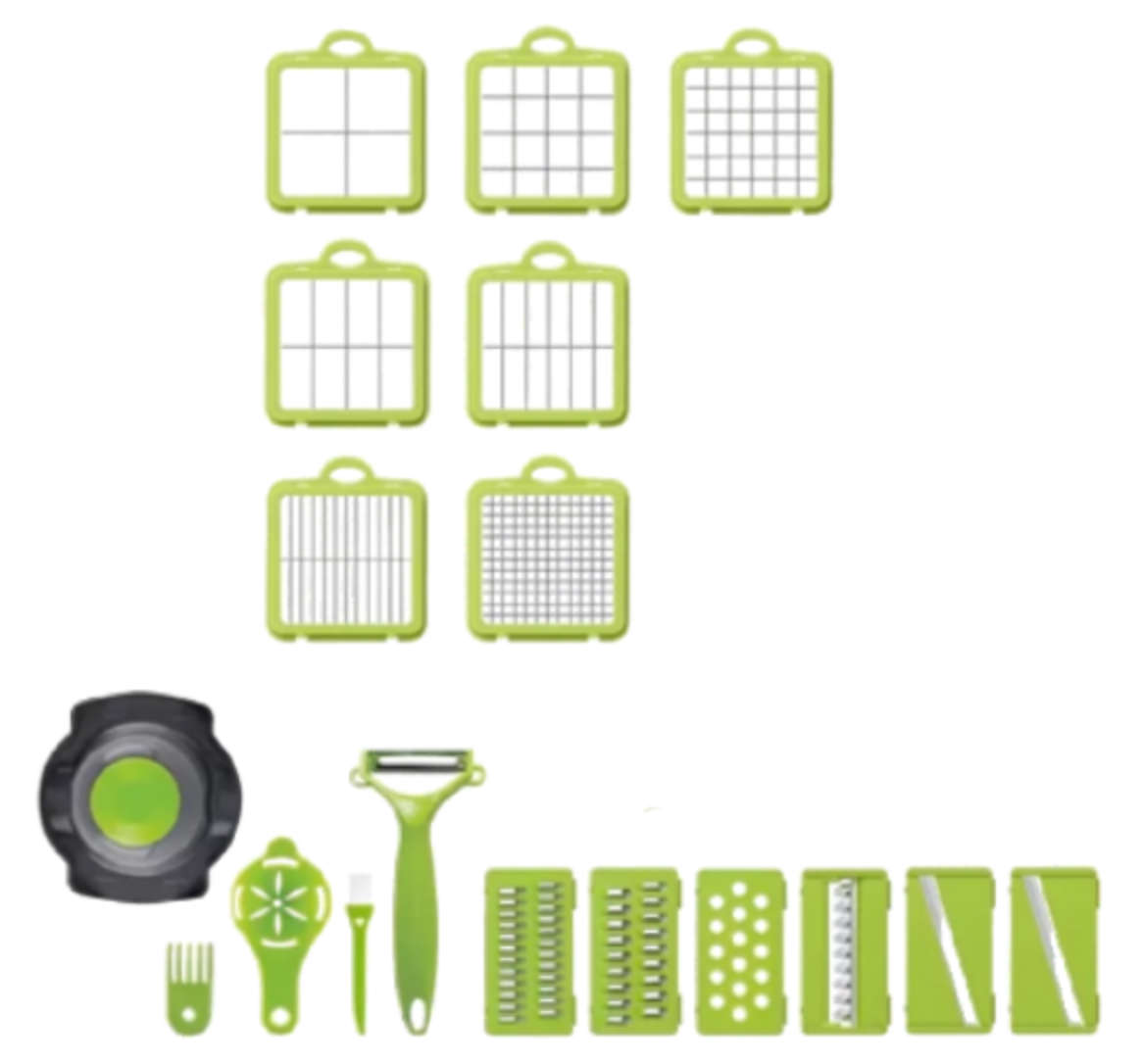 22 Pieces Multifunction Veggie and Fruit Chopper