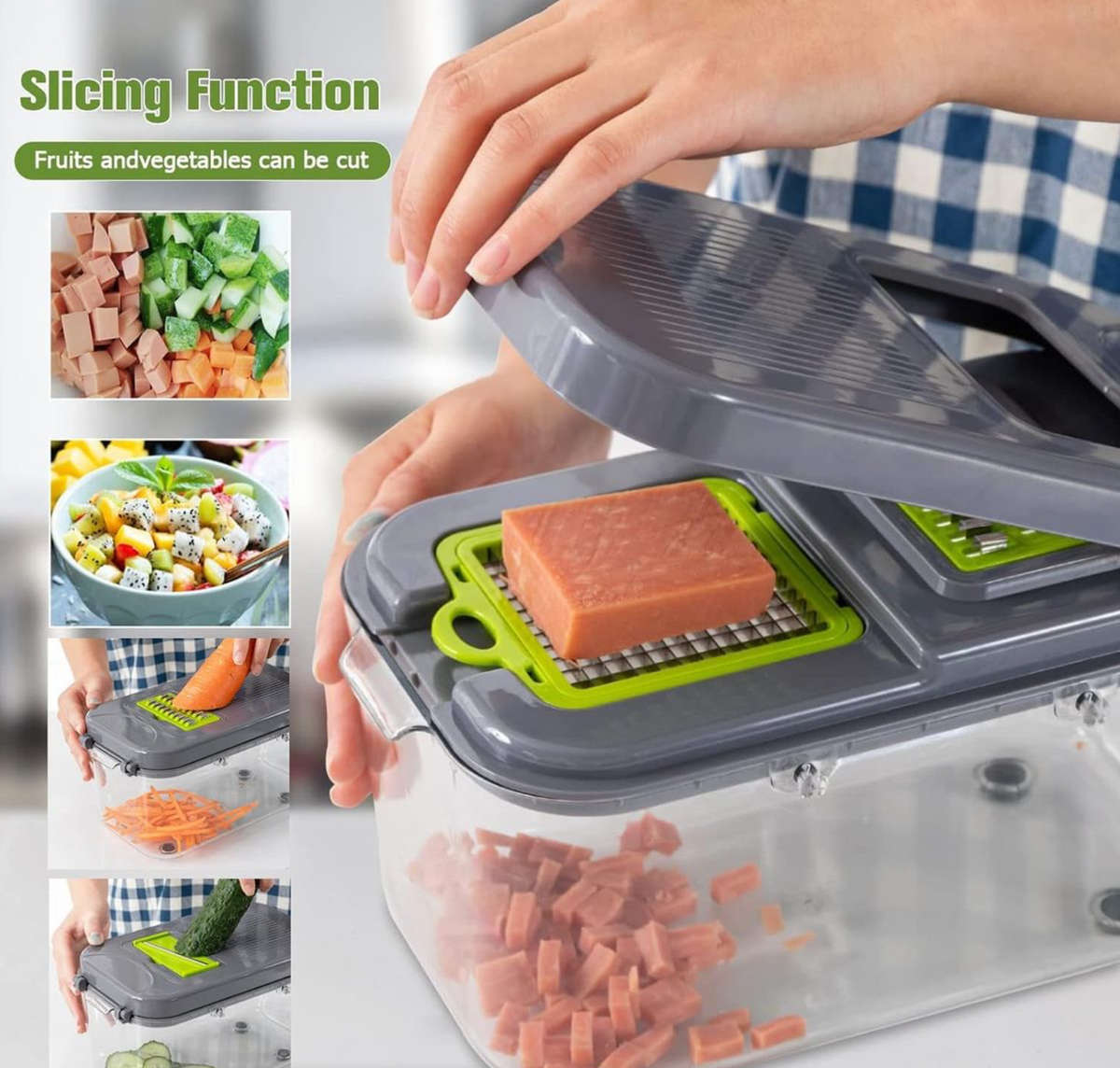 22 Pieces Multifunction Veggie and Fruit Chopper