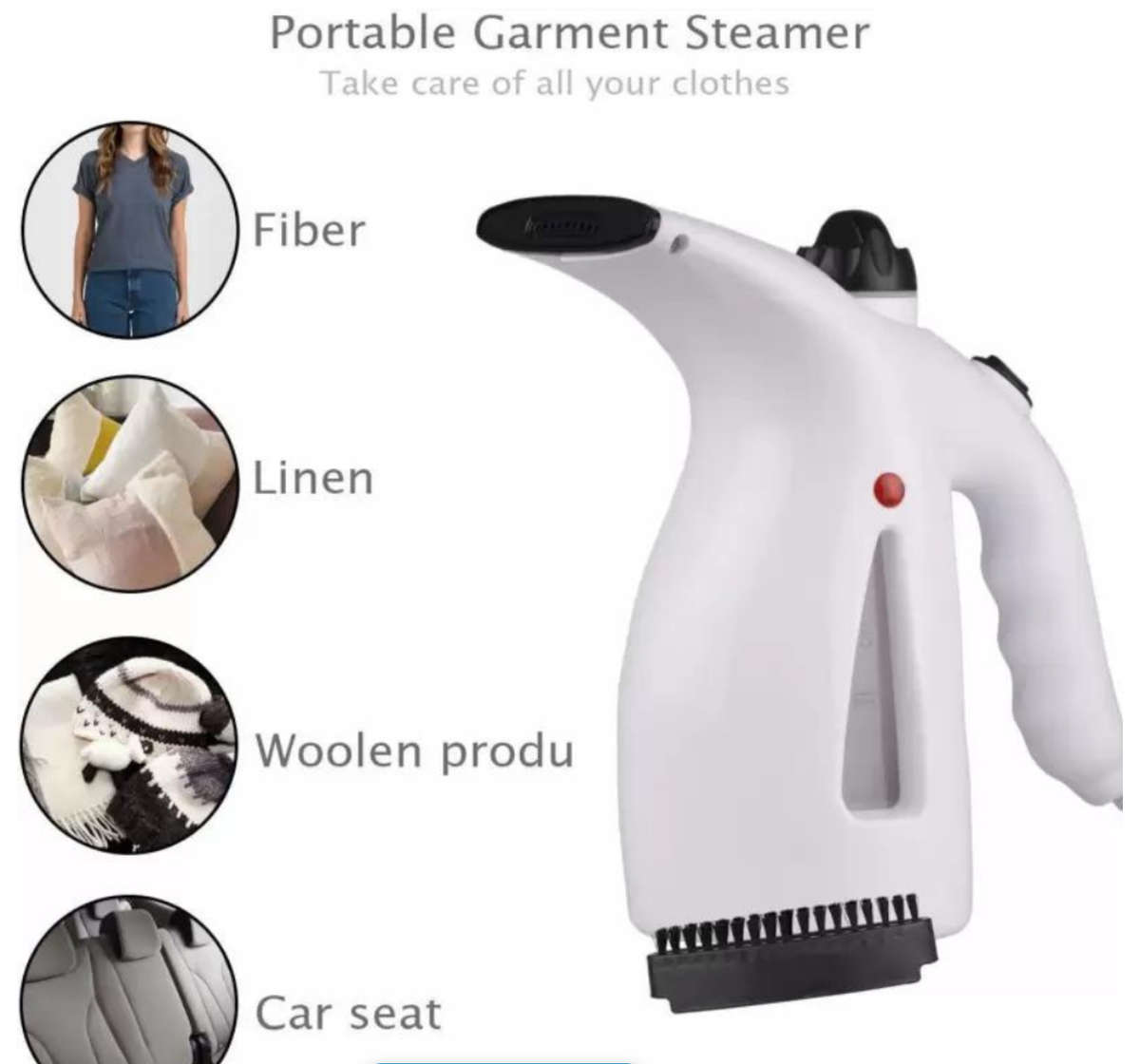 4-in-1 Handheld Facial & Garment Steamer