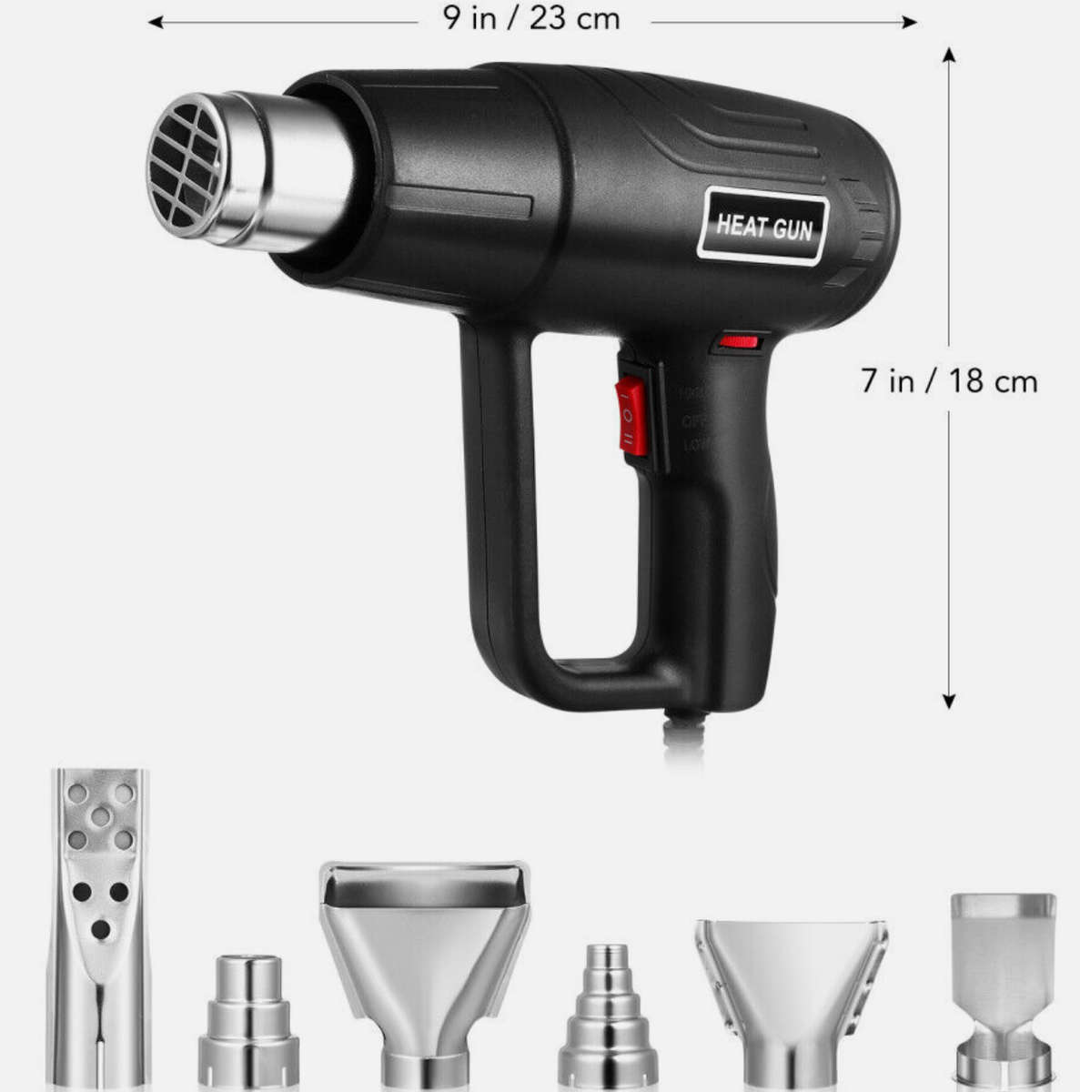 1500W Electric Heat Gun Adjustable Temperature Hot Air Heating Tool Heat Gun