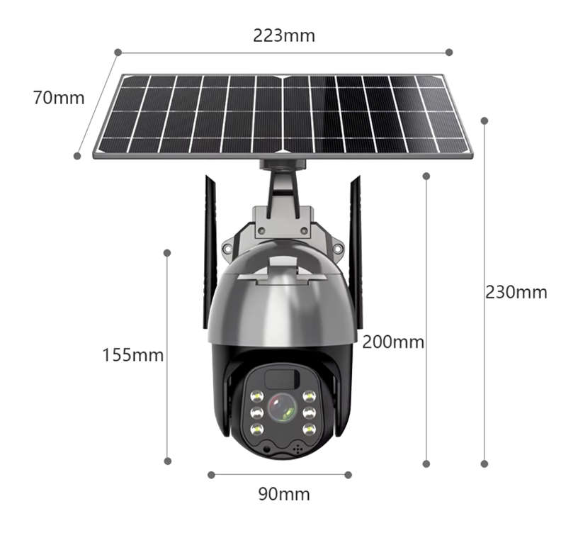 Intelligent Solar Energy Alert PTZ Camera