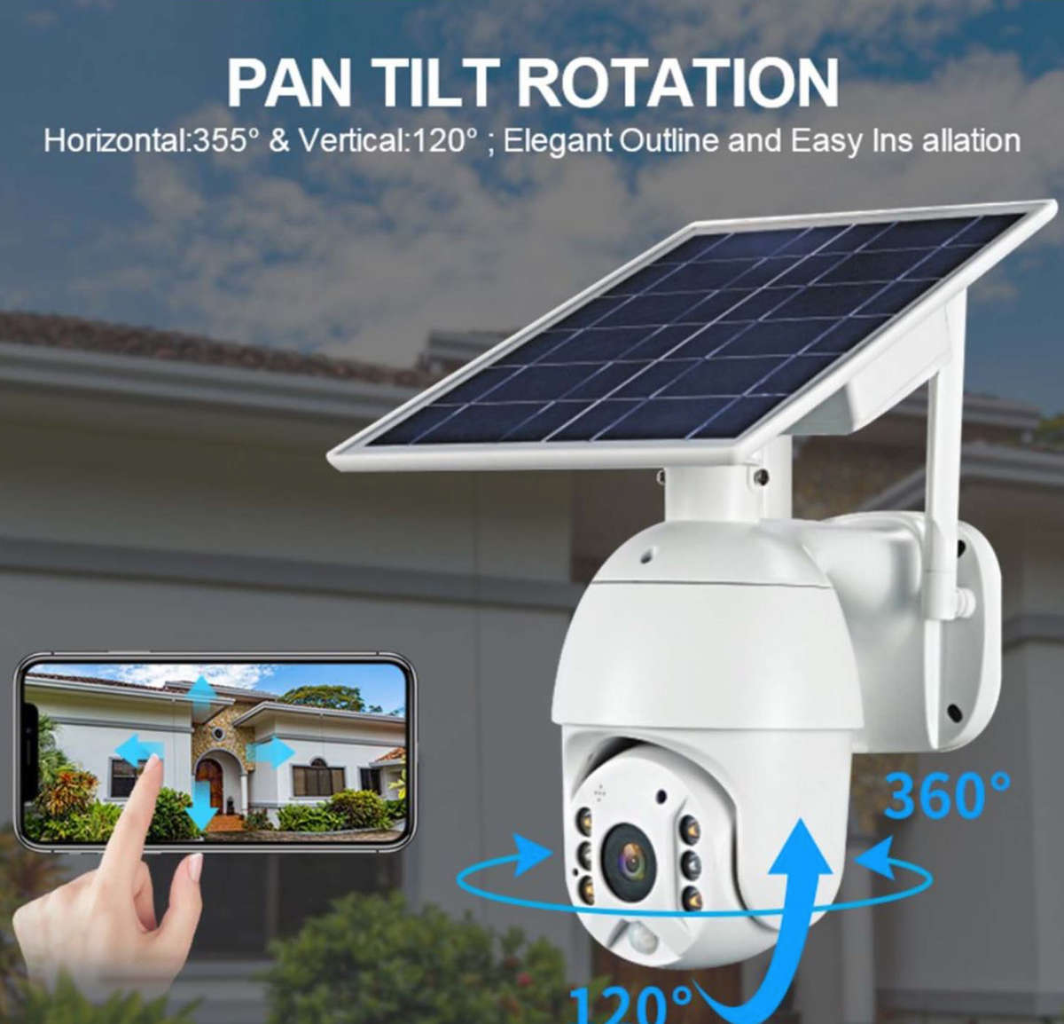 Intelligent Solar Energy Alert PTZ Camera