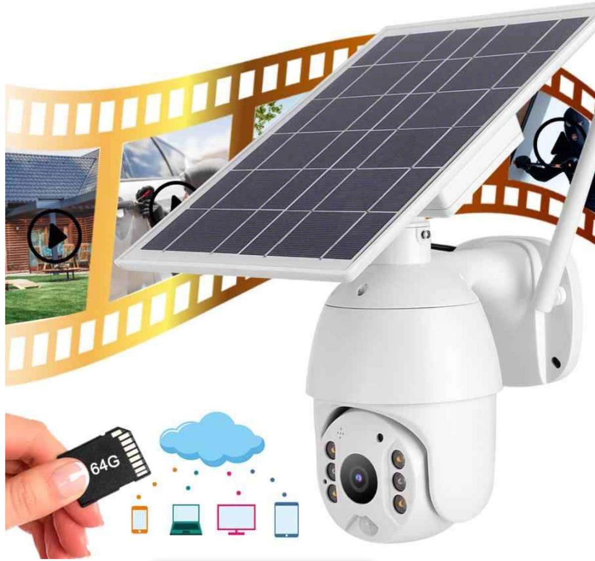 Intelligent Solar Energy Alert PTZ Camera