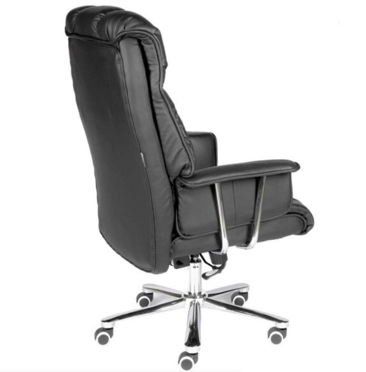 Executive chair faux leather thickly padded with rocker function and high back rest