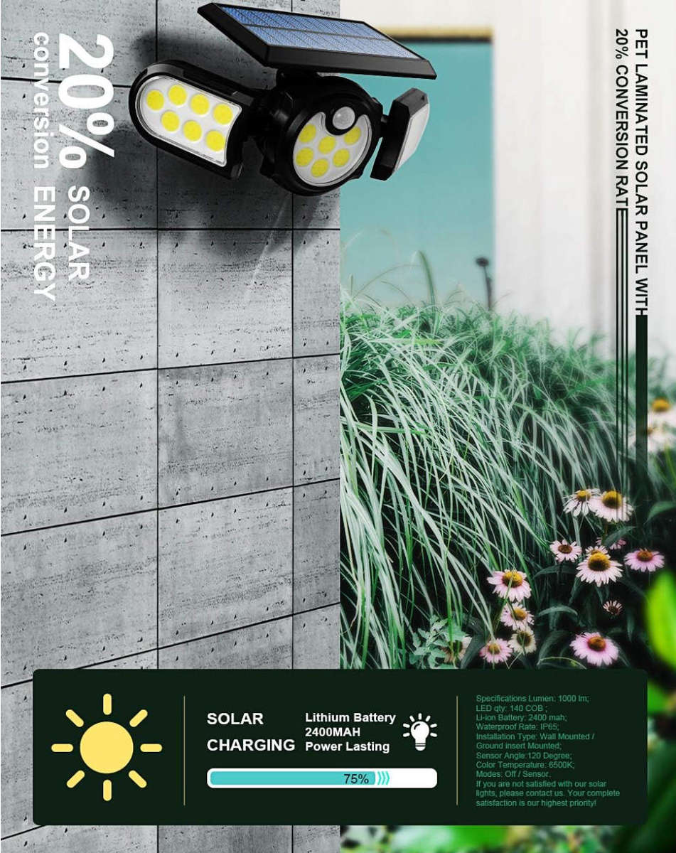 Motion sensor Solar Induction Security Light