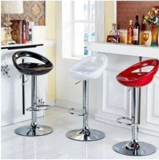 Barstool - Glossy Cutout Barstool with Gear Lift - Secondhand/Demo Unit!!!!
