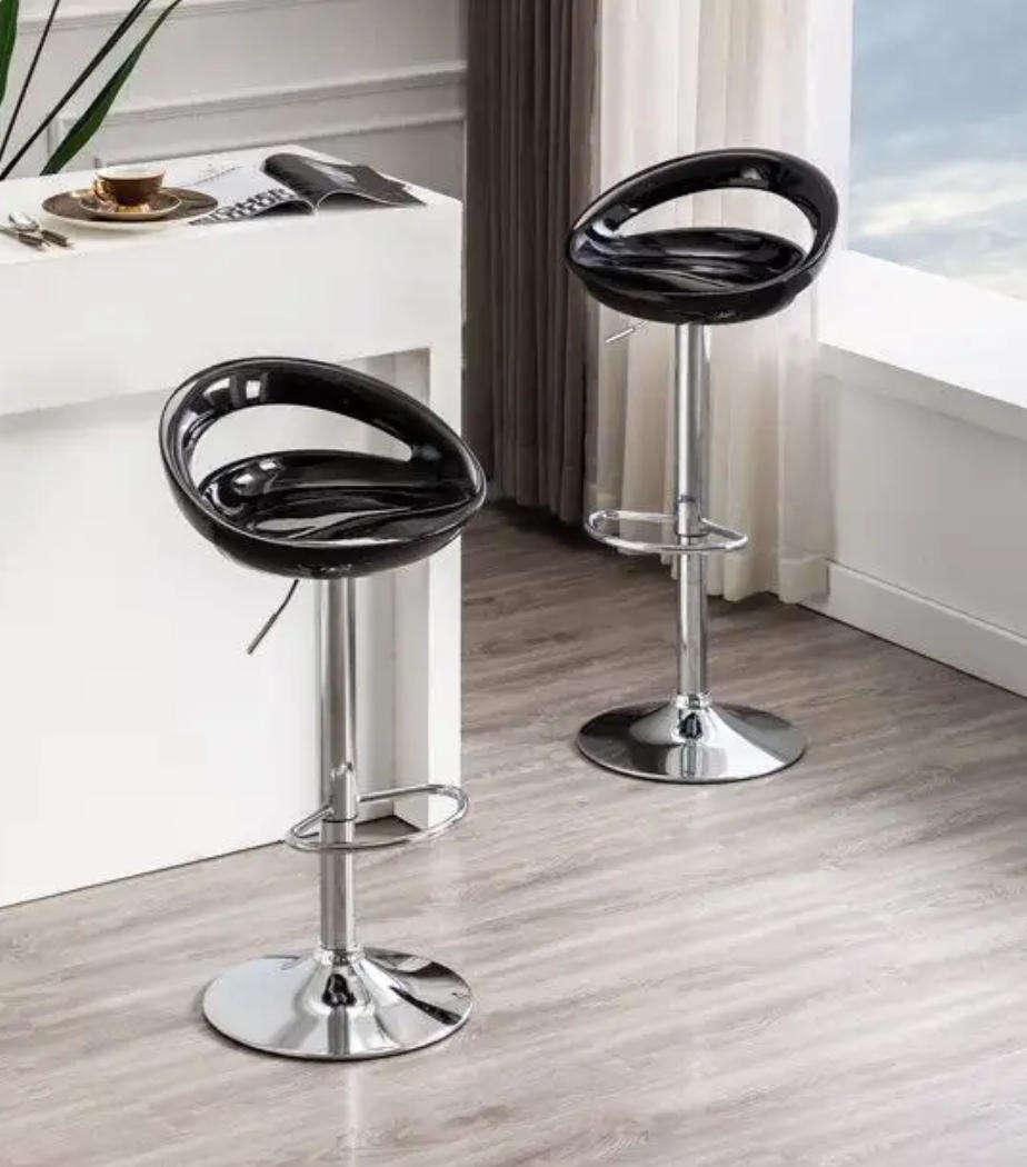 Barstool - Glossy Cutout Barstool with Gear Lift - Secondhand/Demo Unit!!!!