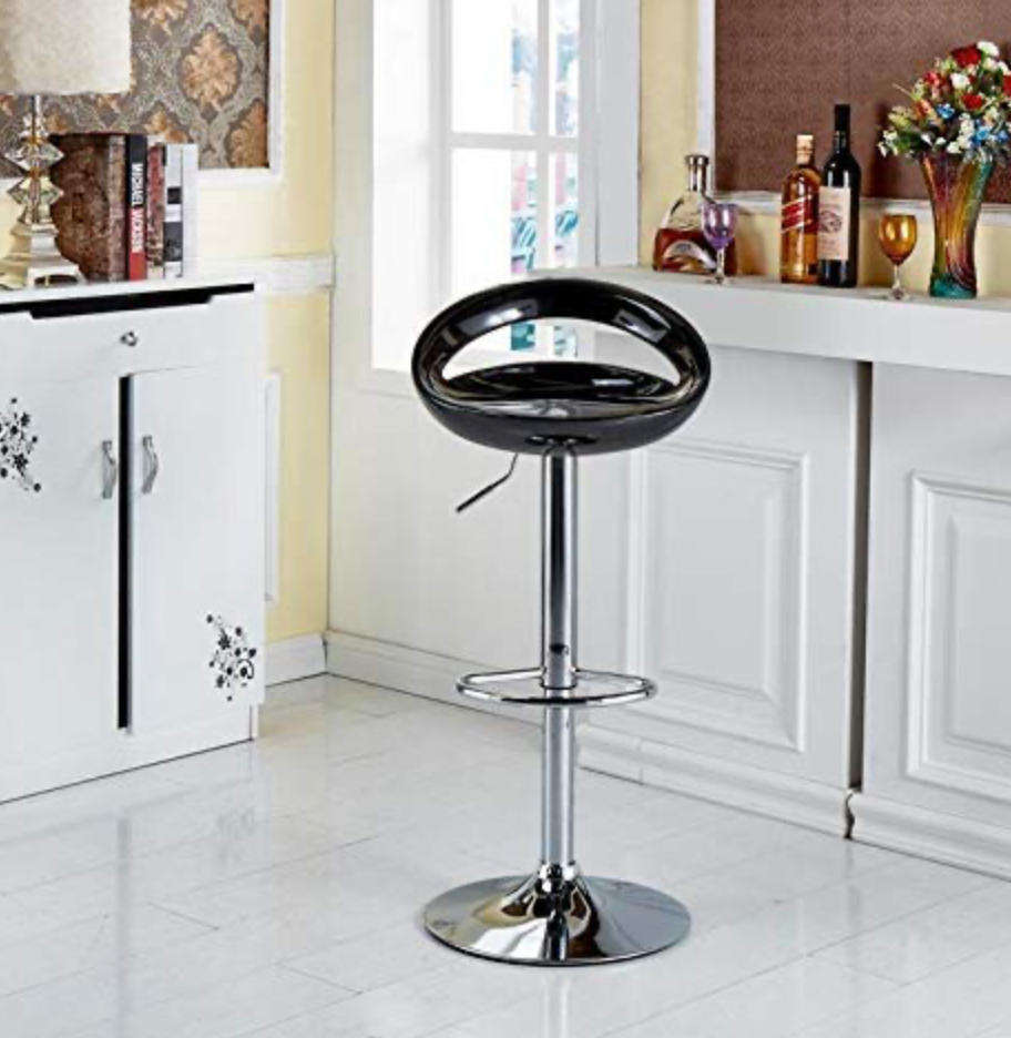 Barstool - Glossy Cutout Barstool with Gear Lift - Secondhand/Demo Unit!!!!