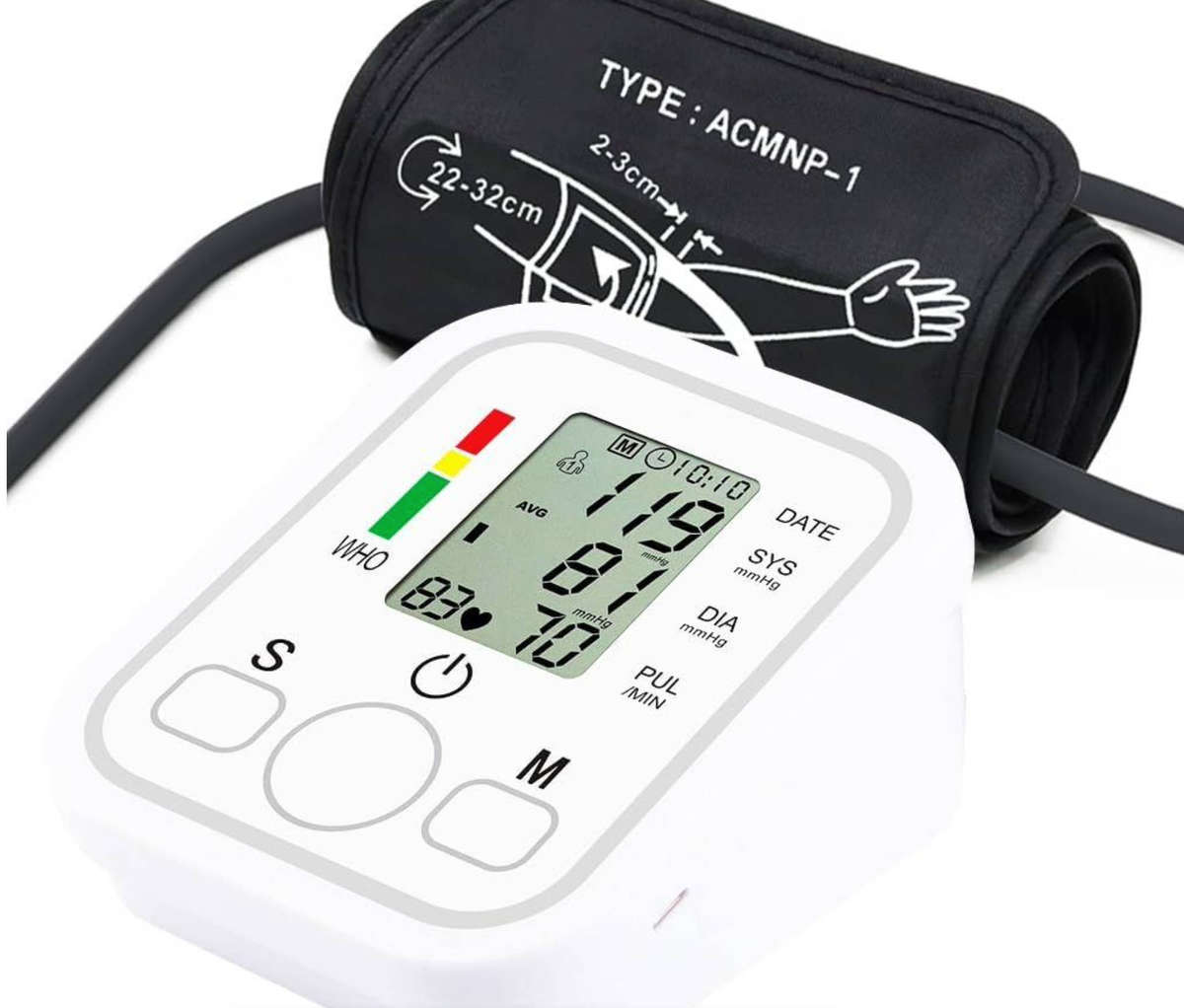 Blood Pressure Monitor Upper Arm BP Machine for Home Use BP Cuff