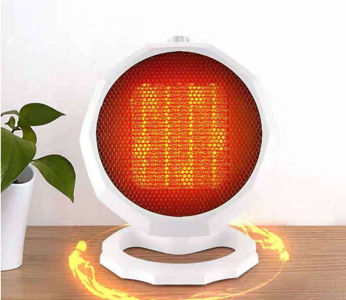 Miniature White Overheat Protection Fan Heater