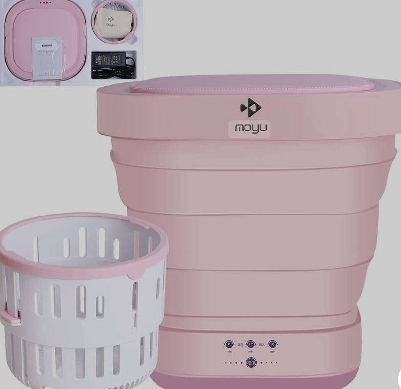 Portable Mini Washing Machine with Spin Basket