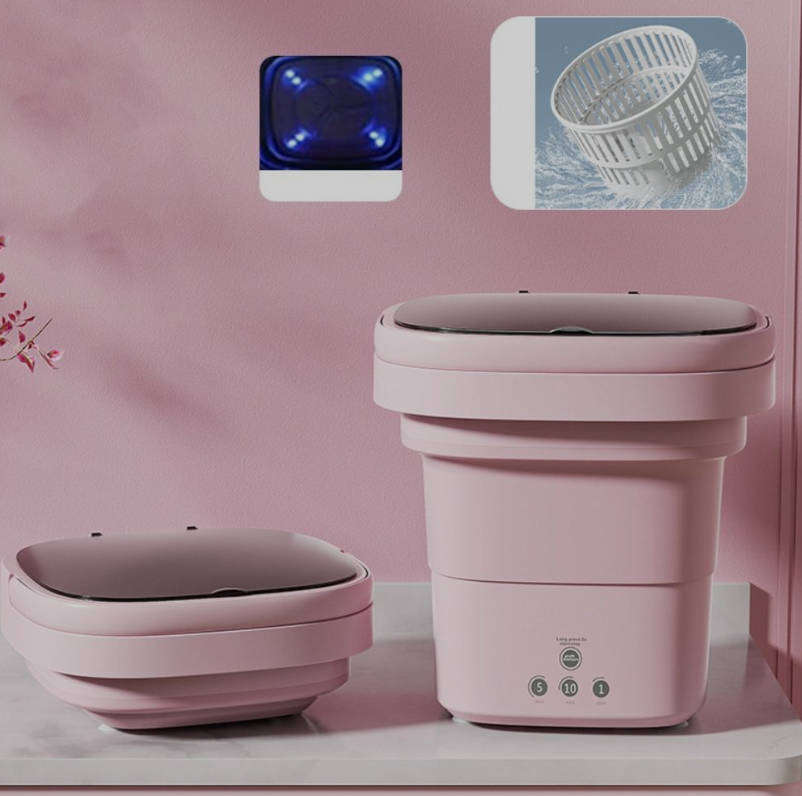 Portable Mini Washing Machine with Spin Basket
