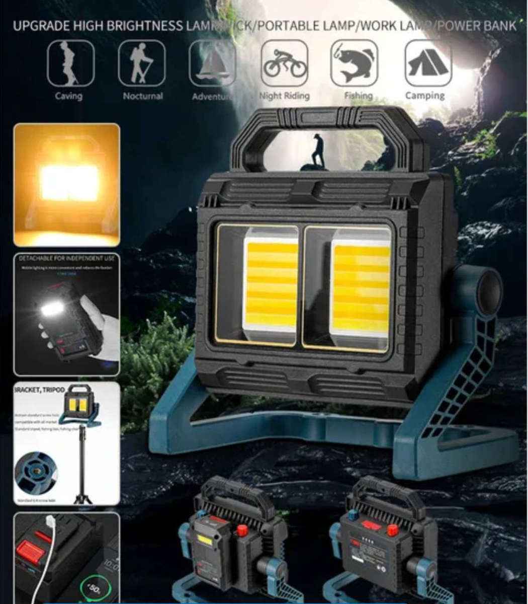 Multifunctional Work Light, flood lighting, built in rechargeable battery
