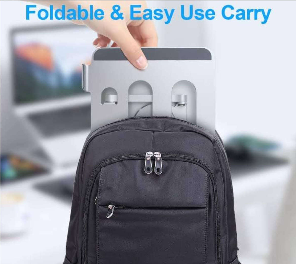 Laptop Stand 360 Swivel Adjustable - Portable Foldable Ergonomic