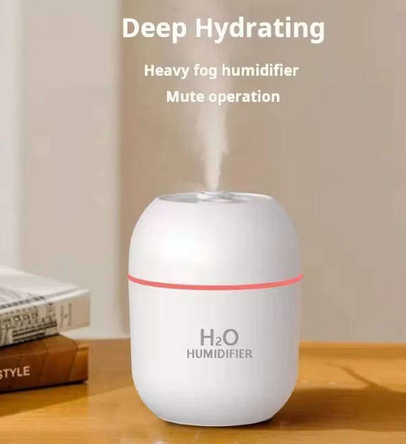 Portable Mini Humidifier, Personal Desktop Cool Mist Air Humidifiers for Baby, Travel AS-48-White
