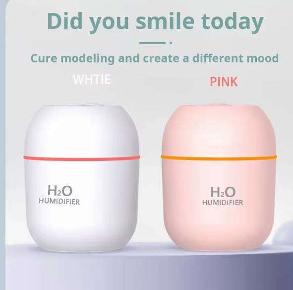 Portable Mini Humidifier, Personal Desktop Cool Mist Air Humidifiers for Baby, Travel AS-48-White