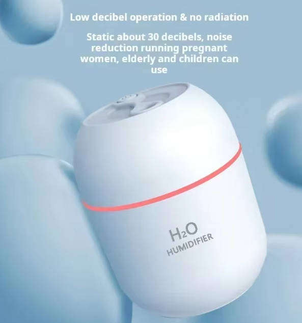 Portable Mini Humidifier, Personal Desktop Cool Mist Air Humidifiers for Baby, Travel AS-48-White