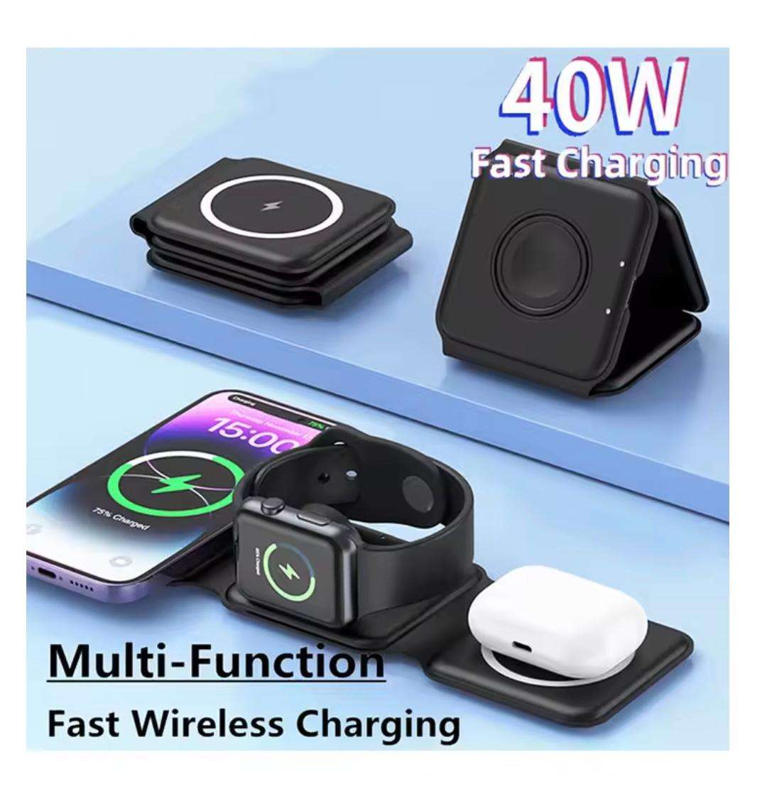 3-in-1 Magnetic Wireless Charger Pad for Apple
