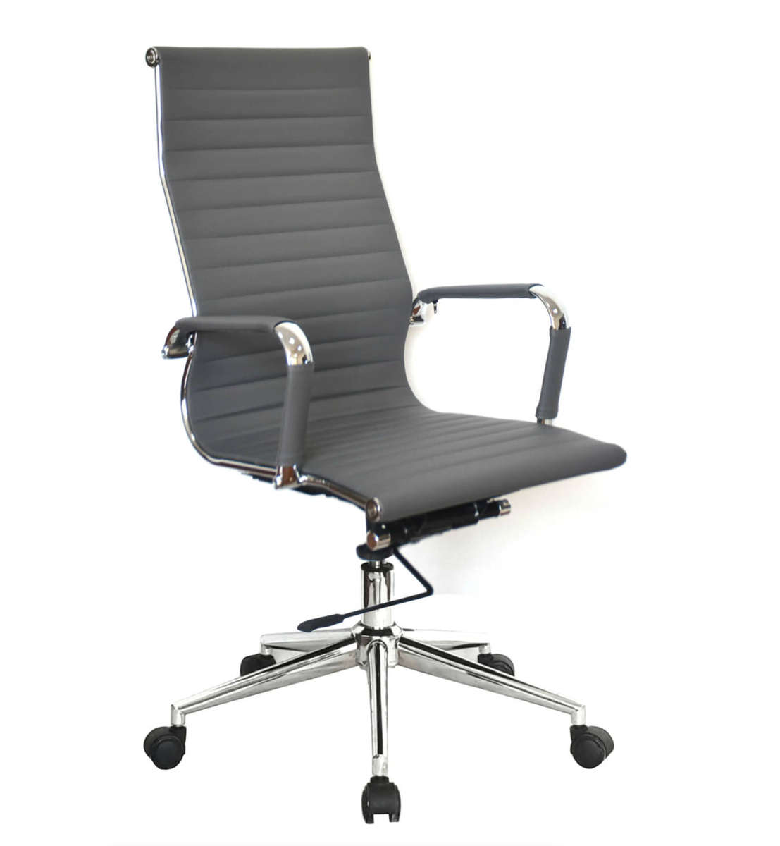 Office Chairs -PU Leather High Back Executive - Grey Colour