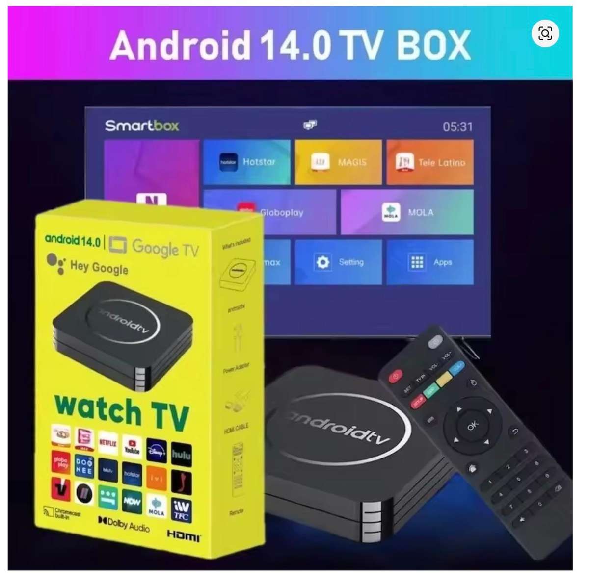 Q3 Android 14 TV Box 8K Set