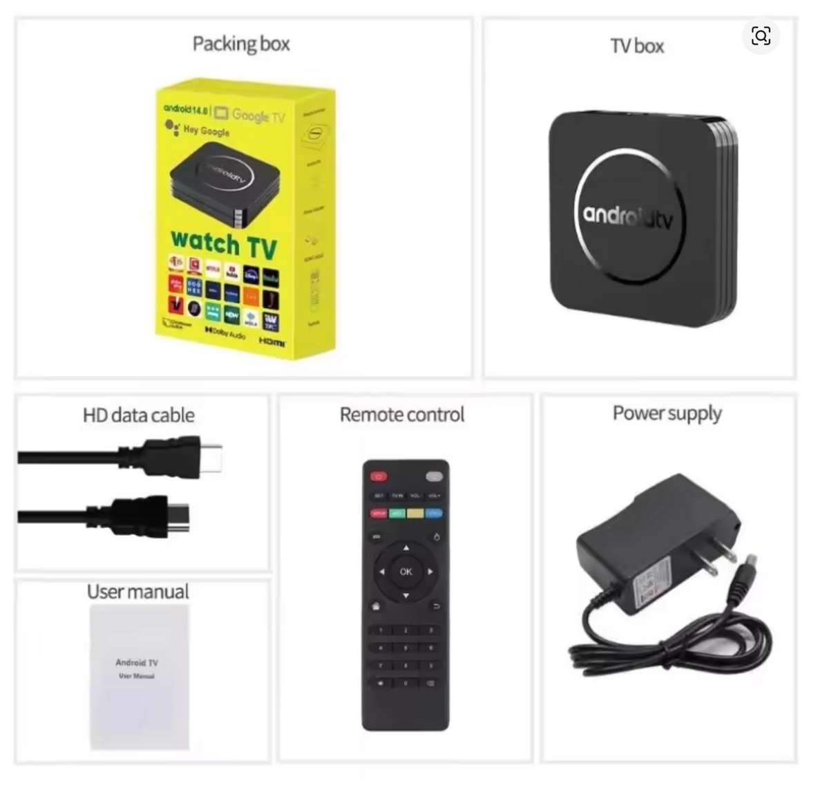 Q3 Android 14 TV Box 8K Set