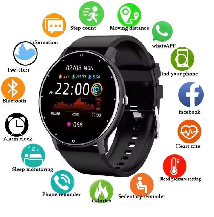 Lige Smart Watch Full Touch Screen Bluetooth with 8 Extra Straps