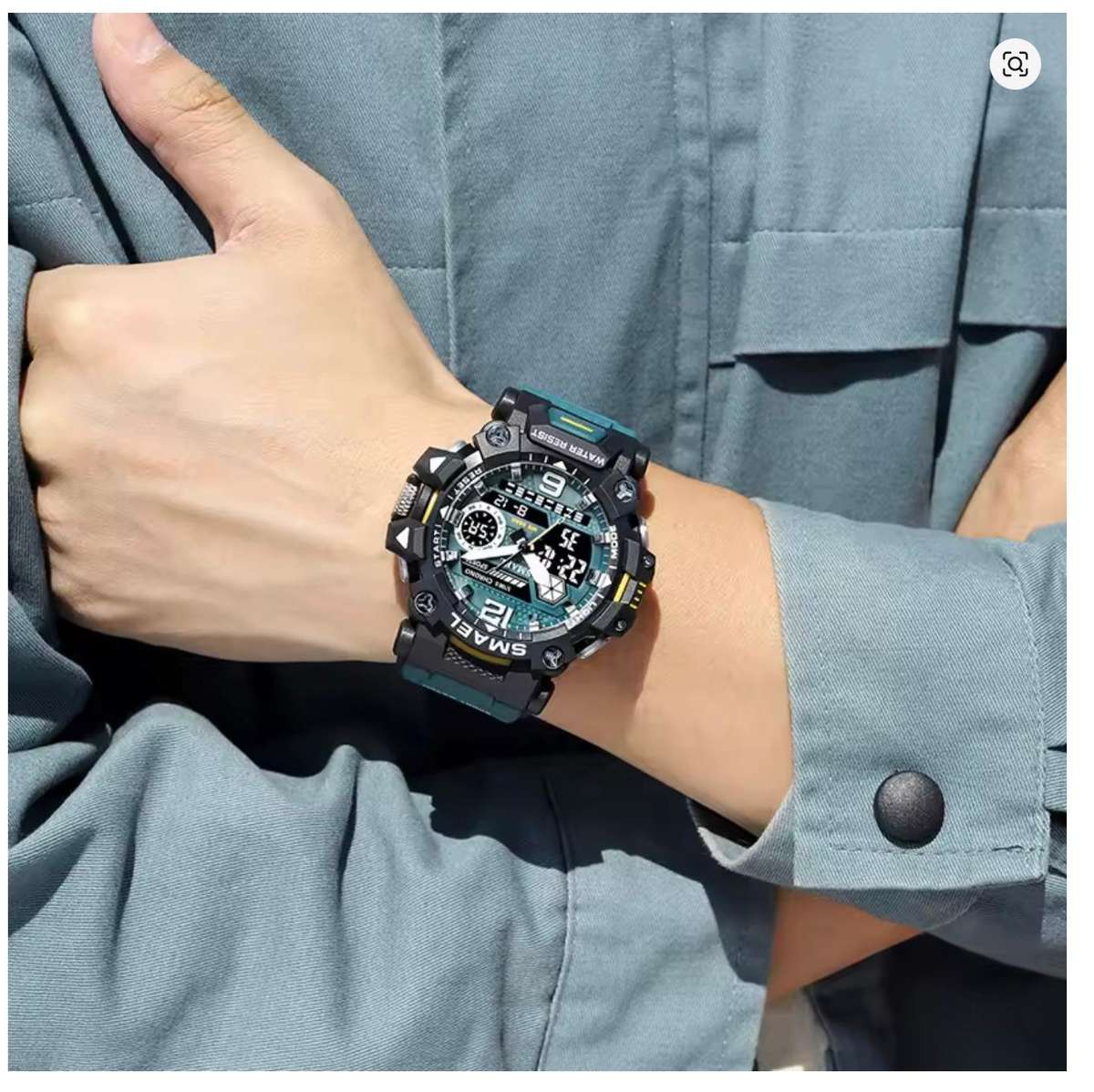 Outdoor Camping Multi-functional watch survival watch - Black g6