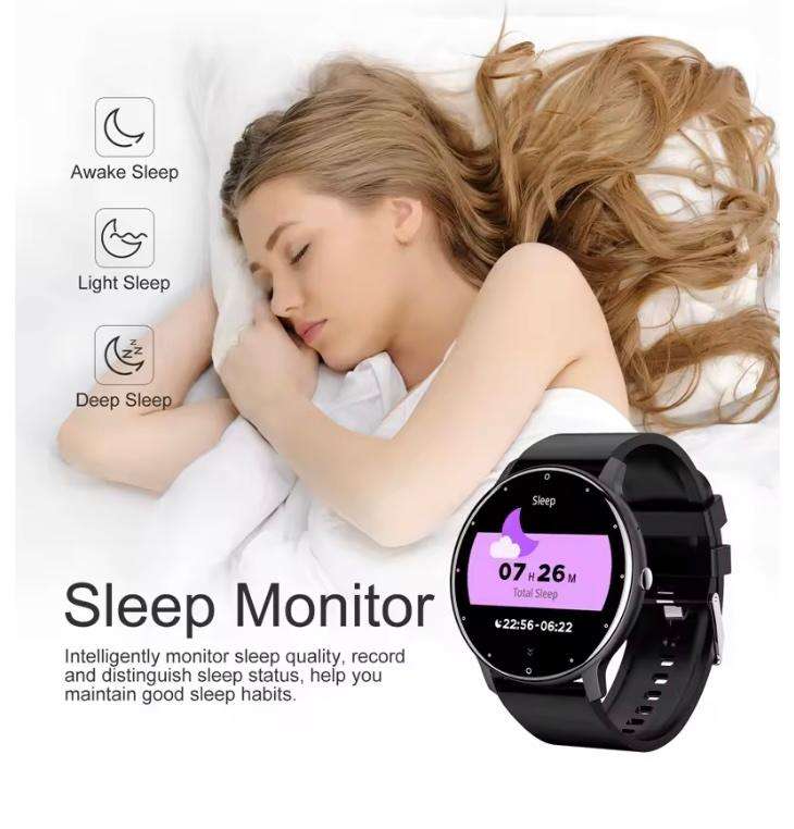 Lige Smart Watch Full Touch Screen Bluetooth with 8 Extra Straps